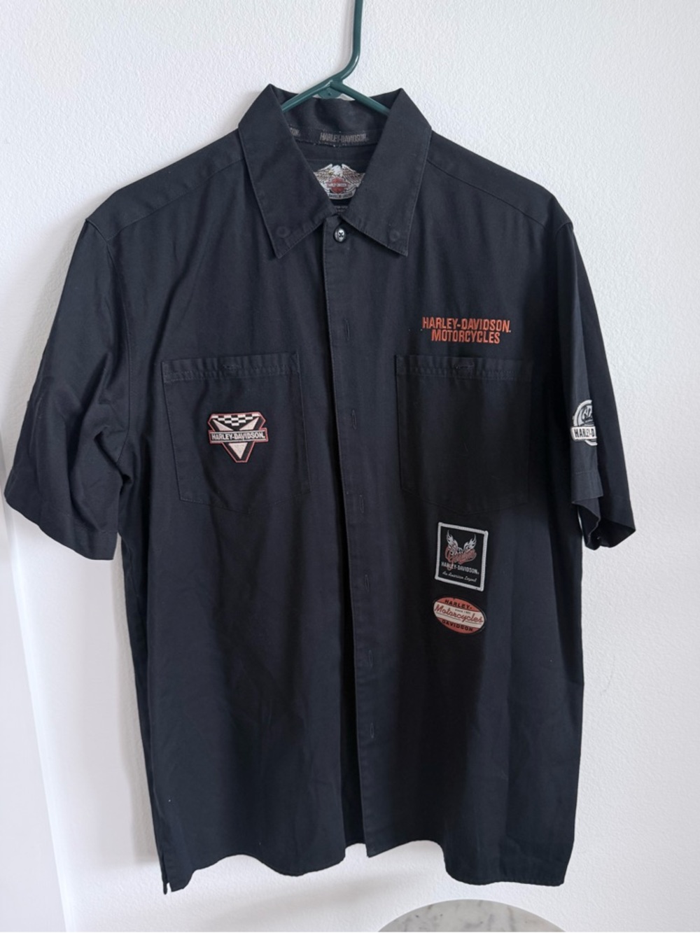 Harley-Davidson black button down shirt medium